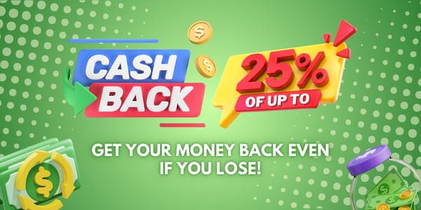 Member reward promotion banner with bright game lights