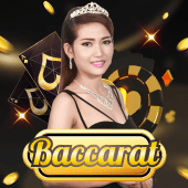 Baccarat table with cards icon