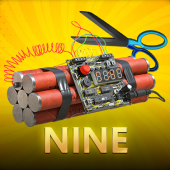 Nine card game number nine icon